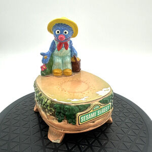 Vintage Sesame Street Grover Music Box Muppets By Gorham Missing Chicken